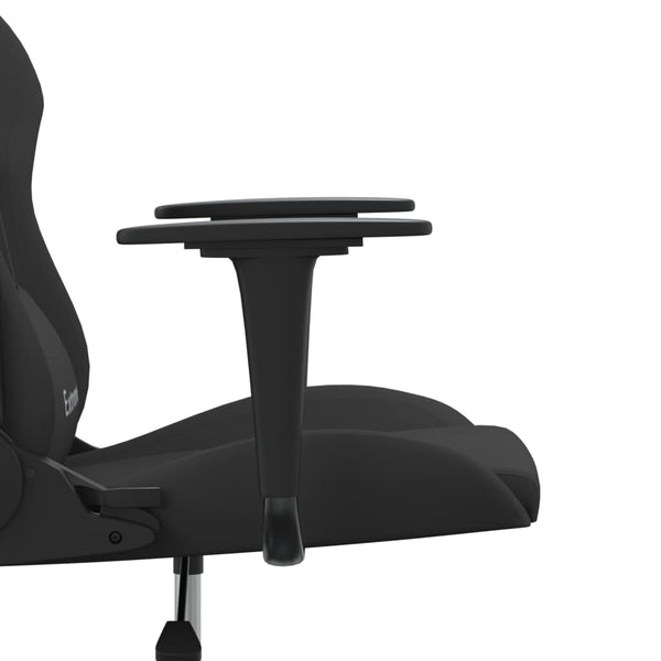 vidaXL Gaming Chair with Massage Function Black Fabric