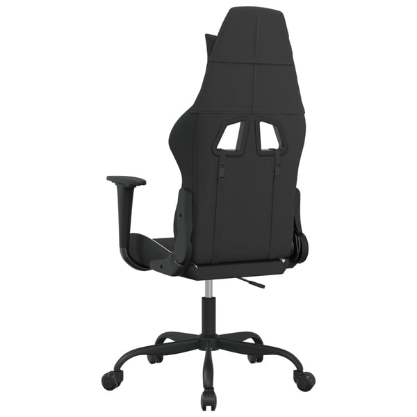 vidaXL Gaming Chair with Massage Function Black and White Fabric