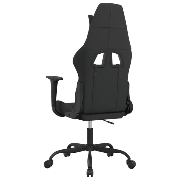 vidaXL Gaming Chair with Massage Function Black and Red Fabric