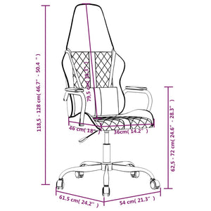 vidaXL Gaming Chair with Massage Function Blue and Black Faux Leather