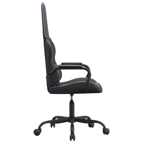 vidaXL Gaming Chair with Massage Function Blue and Black Faux Leather