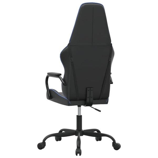 vidaXL Gaming Chair with Massage Function Blue and Black Faux Leather
