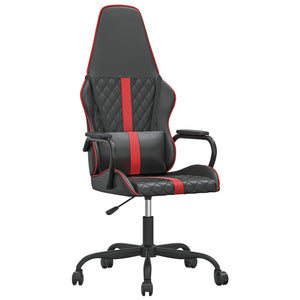 vidaXL Gaming Chair with Massage Function Red and Black Faux Leather