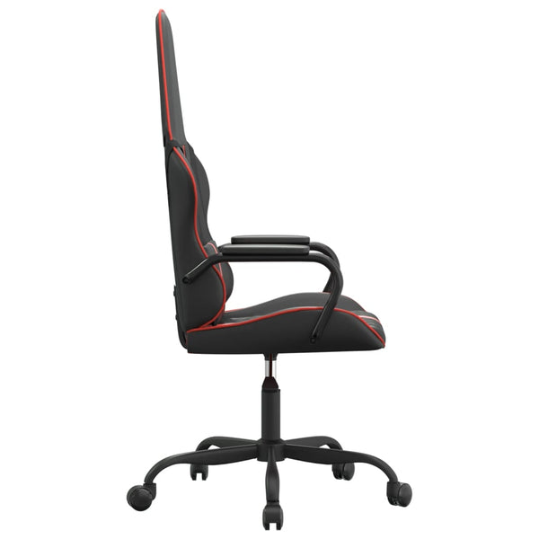 vidaXL Gaming Chair with Massage Function Red and Black Faux Leather