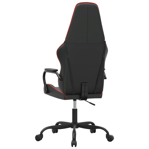 vidaXL Gaming Chair with Massage Function Red and Black Faux Leather