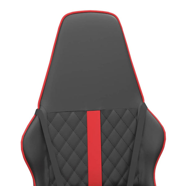 vidaXL Gaming Chair with Massage Function Red and Black Faux Leather