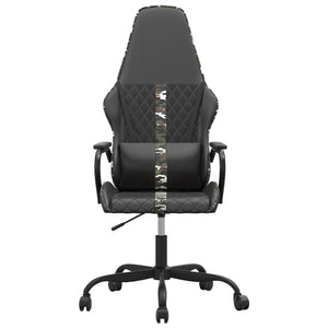 vidaXL Gaming Chair with Massage Function Camouflage Black Artificial Leather