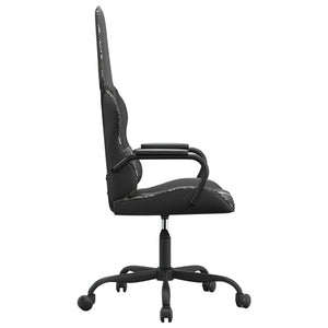 vidaXL Gaming Chair with Massage Function Camouflage Black Artificial Leather