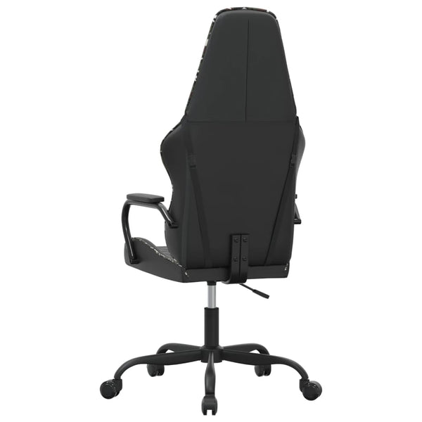 vidaXL Gaming Chair with Massage Function Camouflage Black Artificial Leather
