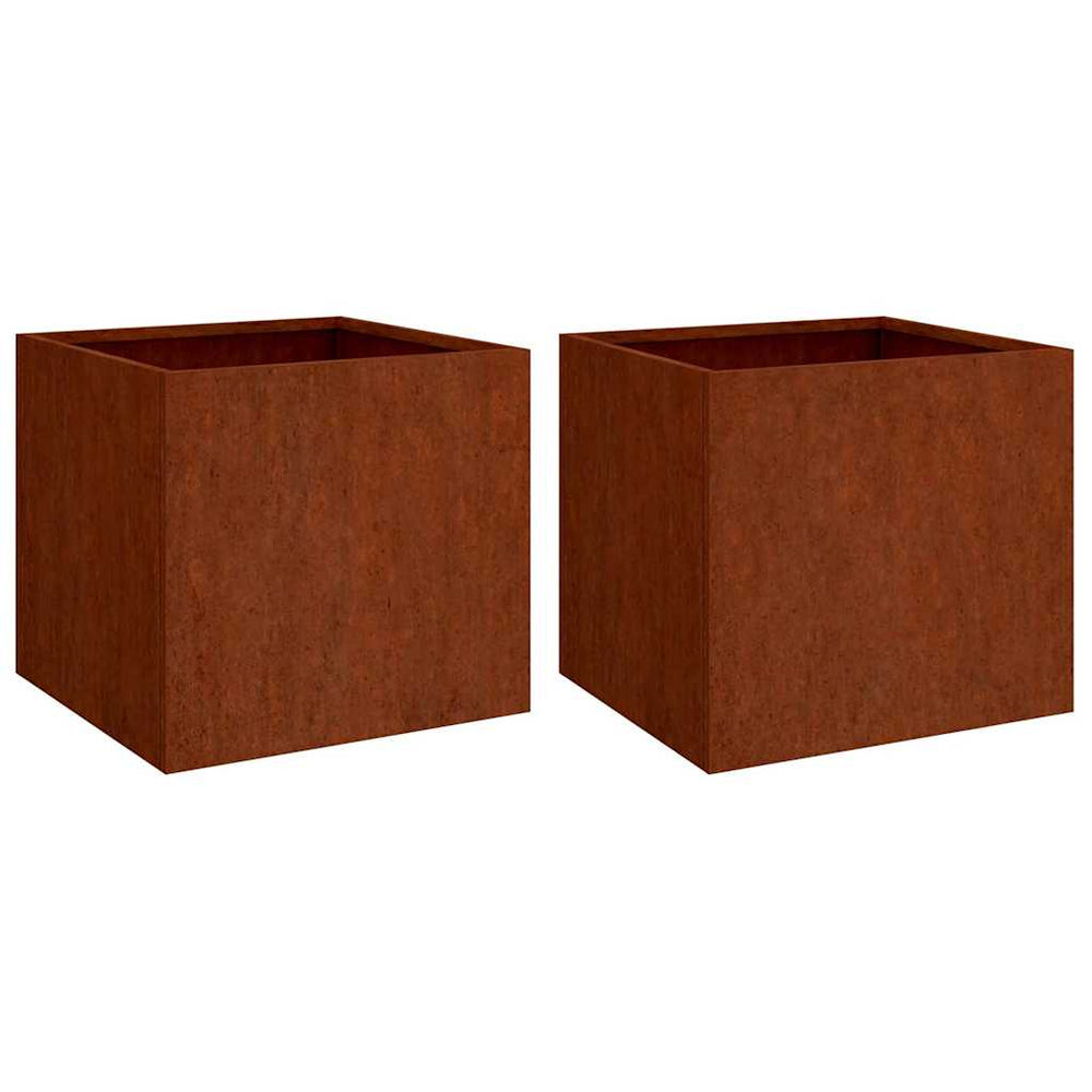 vidaXL Planters 2 pcs. 42x40x39 cm Corten Steel