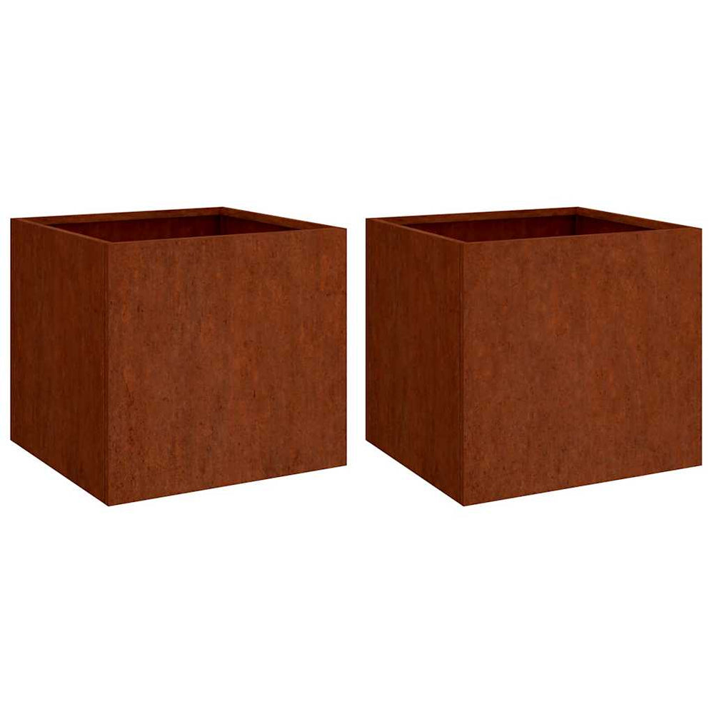 vidaXL Garden Planters 2 pcs. 49x47x46 cm Corten Steel