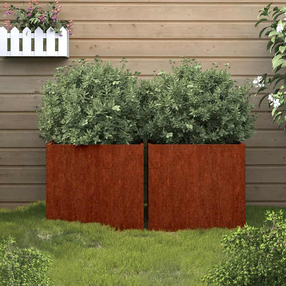 vidaXL Garden Planters 2 pcs. 49x47x46 cm Corten Steel