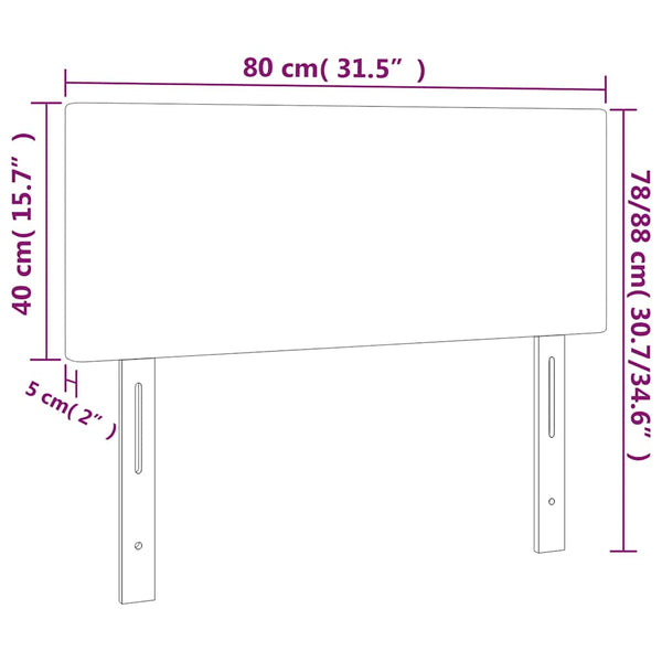 Dunkelgrünes Samt Kopfteil 80 cm