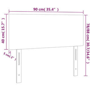 vidaXL Headboard Dark Grey 90x5x78/88 cm Velvet
