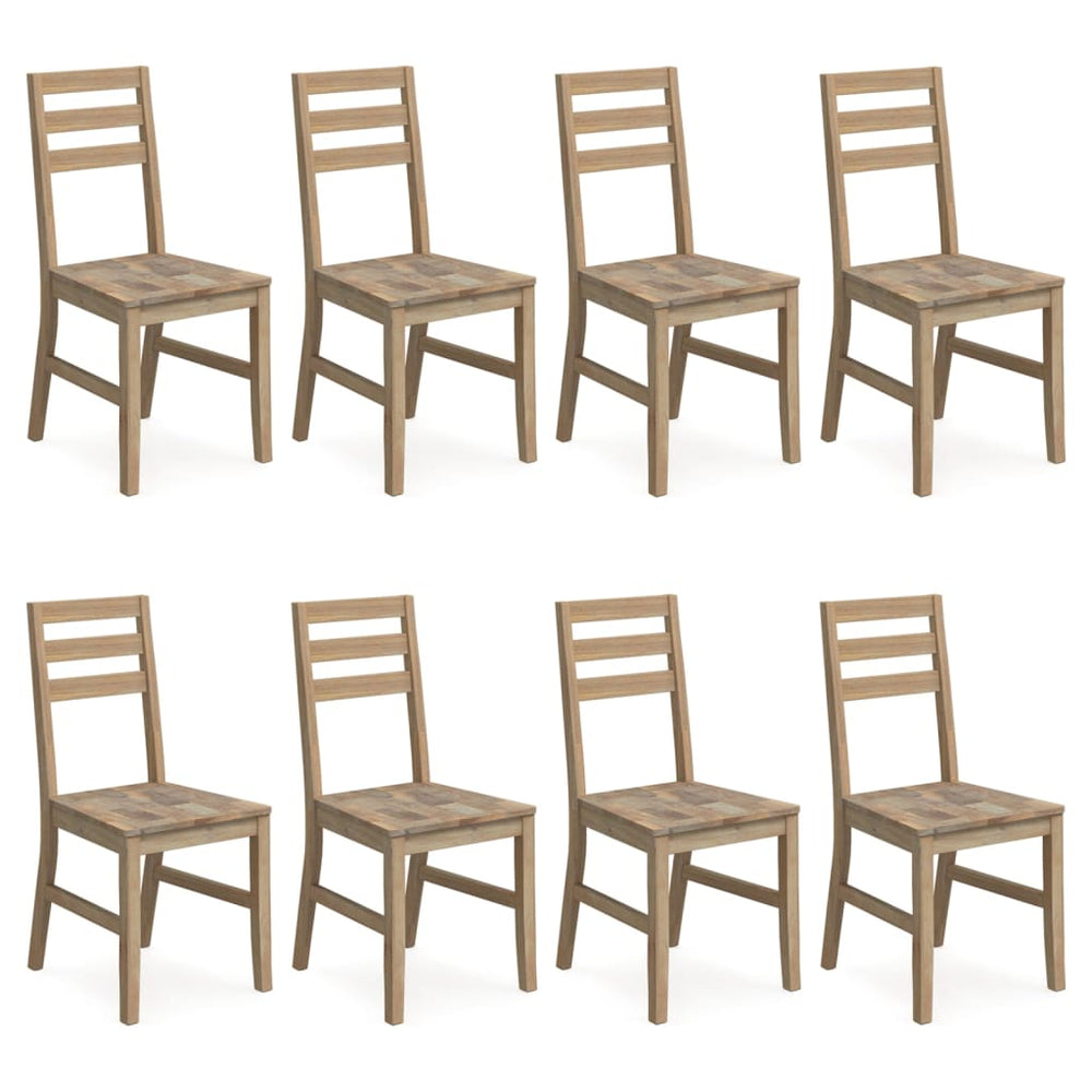 vidaXL Dining Chairs 8 pcs. Solid Acacia Wood