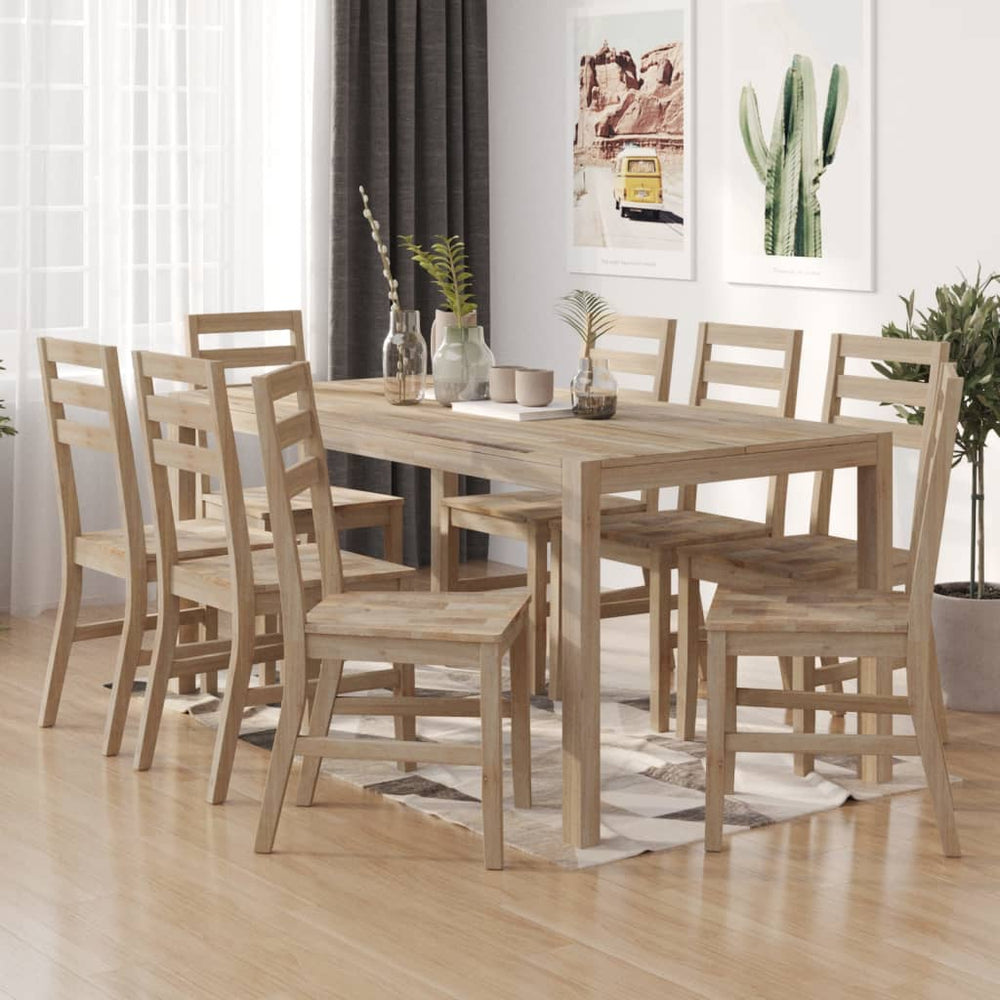 vidaXL Dining Chairs 8 pcs. Solid Acacia Wood