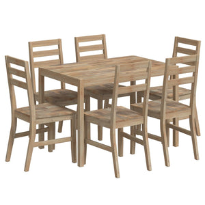 vidaXL 7-Piece Dining Set Solid Acacia Wood