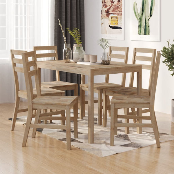 vidaXL 7-Piece Dining Set Solid Acacia Wood