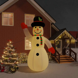 vidaXL Inflatable Snowman with LEDs 455 cm