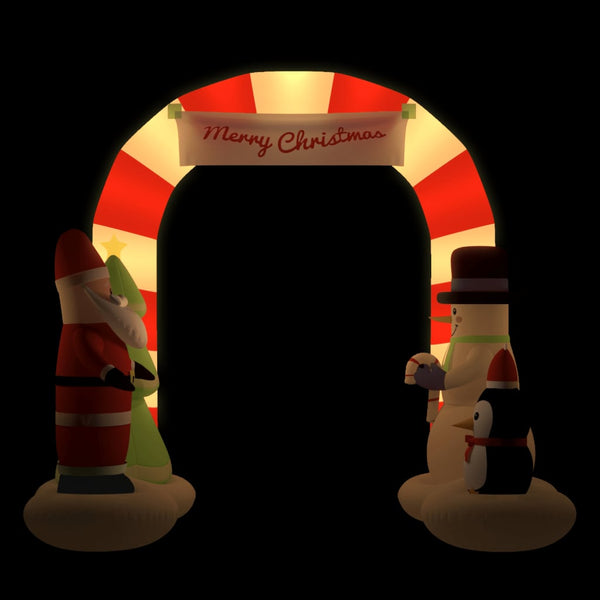 vidaXL Inflatable Christmas Decoration Archway with LEDs 260 cm