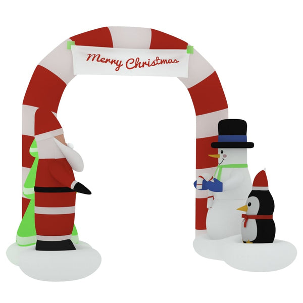 vidaXL Inflatable Christmas Decoration Archway with LEDs 260 cm