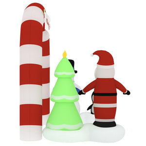 vidaXL Inflatable Christmas Decoration Archway with LEDs 260 cm