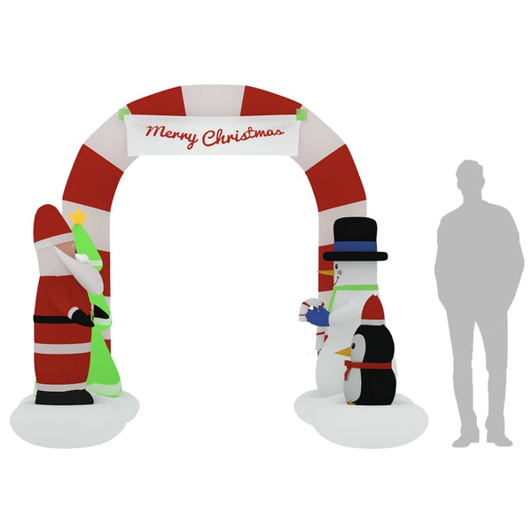 vidaXL Inflatable Christmas Decoration Archway with LEDs 260 cm