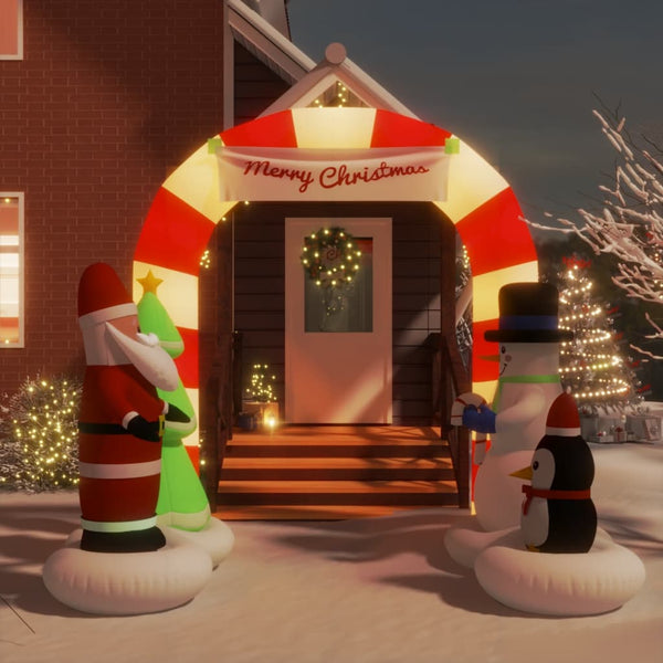 vidaXL Inflatable Christmas Decoration Archway with LEDs 260 cm