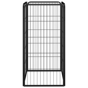 vidaXL 4-Piece Dog Playpen Black 50x100 cm Powder-Coated Steel