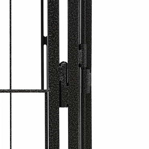 vidaXL 4-Piece Dog Playpen Black 50x100 cm Powder-Coated Steel