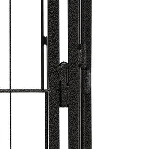 vidaXL 4-Piece Dog Playpen Black 100x50 cm Powder-Coated Steel