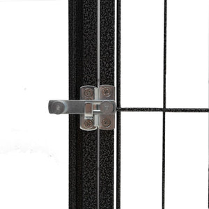 vidaXL 4-Piece Dog Playpen Black 100x50 cm Powder-Coated Steel