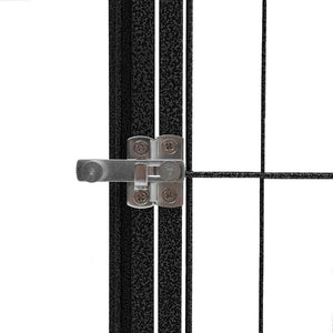 vidaXL 18-piece Dog Playpen Black 50x100cm Powder-Coated Steel