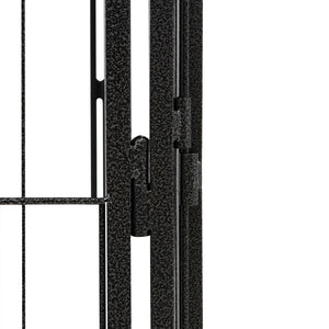 vidaXL 16-piece Dog Playpen Black 100x50 cm Powder-Coated Steel