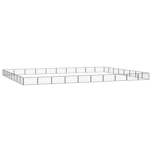 vidaXL 36-piece Dog Playpen Black 100x50cm Powder-Coated Steel