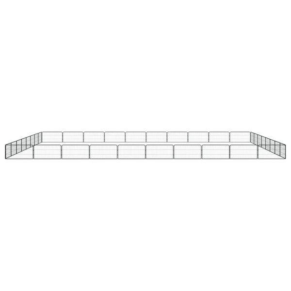vidaXL 36-piece Dog Playpen Black 100x50cm Powder-Coated Steel