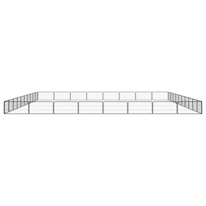 vidaXL 36-piece Dog Playpen Black 100x50cm Powder-Coated Steel