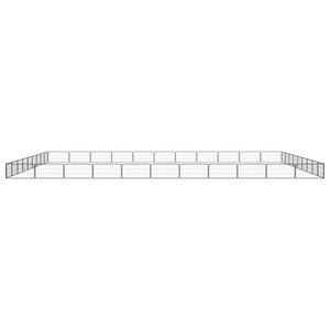 vidaXL 40-pc. Dog Playpen Black 100x50cm Powder-Coated Steel