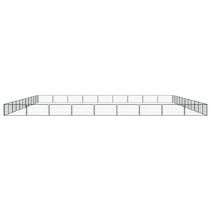 vidaXL 40-pc. Dog Playpen Black 100x50cm Powder-Coated Steel
