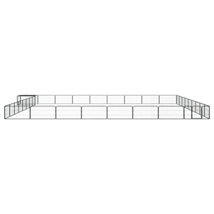 vidaXL 36-piece Dog Playpen Black 100x50cm Powder-Coated Steel