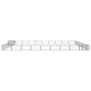 vidaXL 40-pc. Dog Playpen Black 100x50cm Powder-Coated Steel