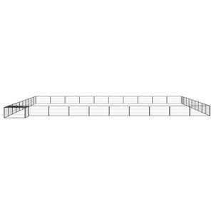 vidaXL 40-pc. Dog Playpen Black 100x50cm Powder-Coated Steel