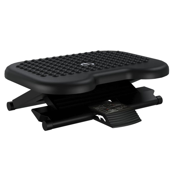 Fußstütze Schwarz, Ergonomisch & Verstellbar