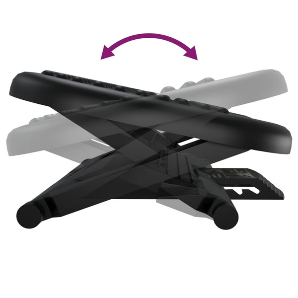 Fußstütze Schwarz, Ergonomisch & Verstellbar