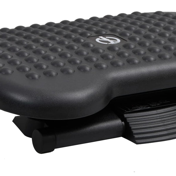 Fußstütze Schwarz, Ergonomisch & Verstellbar
