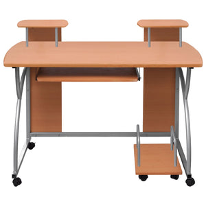 vidaXL Computer Desk Brown 110x52x88.5 cm Engineered Wood
