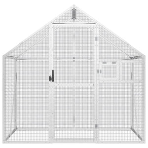 vidaXL Aviary Silver 179x100x185 cm Aluminum