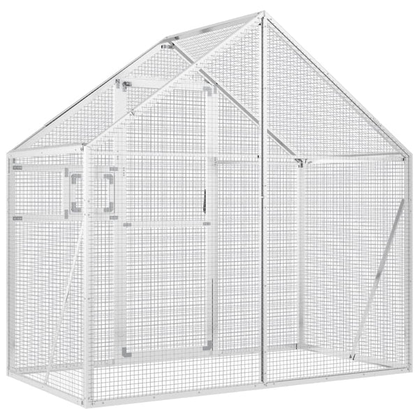 vidaXL Aviary Silver 179x100x185 cm Aluminum