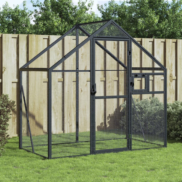 vidaXL Aviary Anthracite 179x100x185 cm Aluminum
