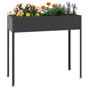 vidaXL Planter Anthracite 100.5x40.5x90 cm Galvanised Steel